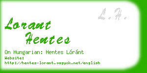 lorant hentes business card
