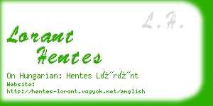 lorant hentes business card